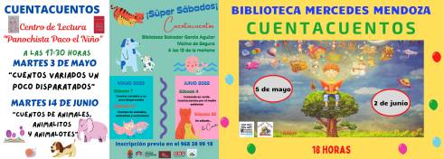 Cultura CuentacuentosRedBibliotecas Programacionmayyjun22 CARTELES NOTICIA
