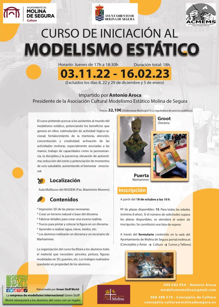 Cultura Molina Curso iniciacion al modelismo estatico CARTEL scaled