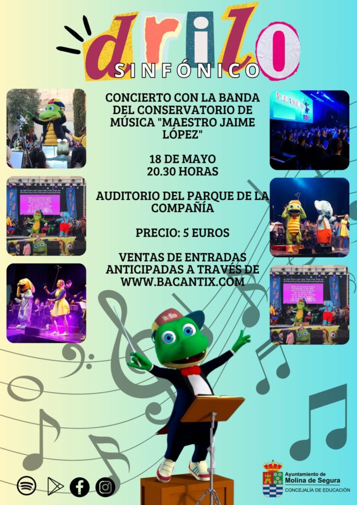 Educación y Fiestas Locales Molina Musica 'DRILO SINFÓNICO' Día 18 CARTEL
