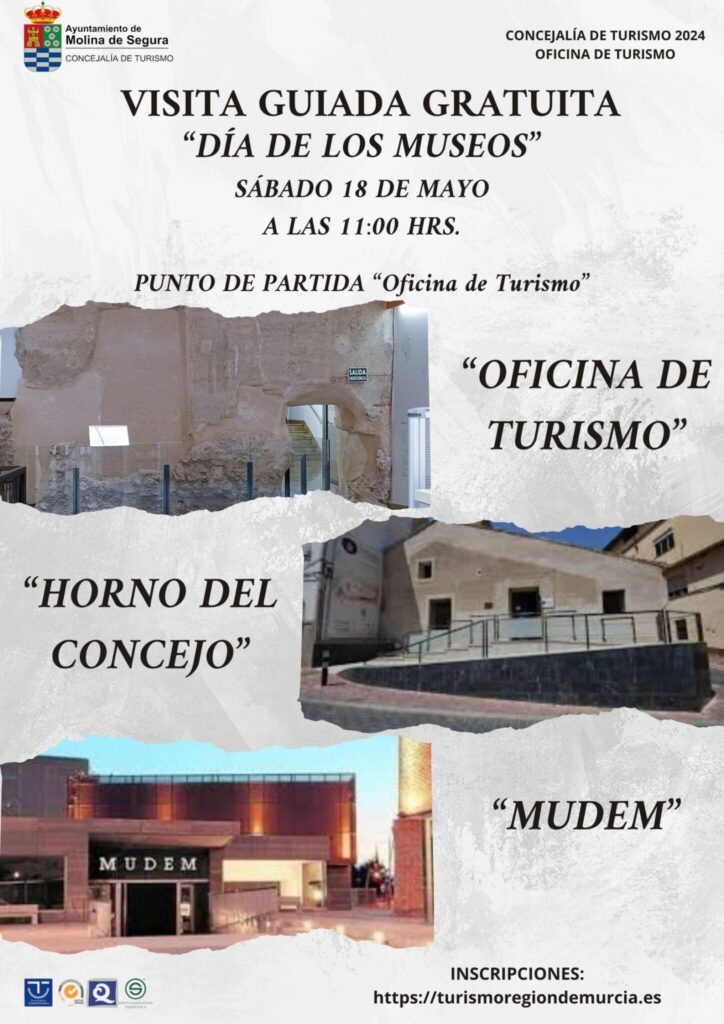 Turismo Molina Visita guiada gratuita 'DÍA DE LOS MUSEOS' 18may24 CARTEL