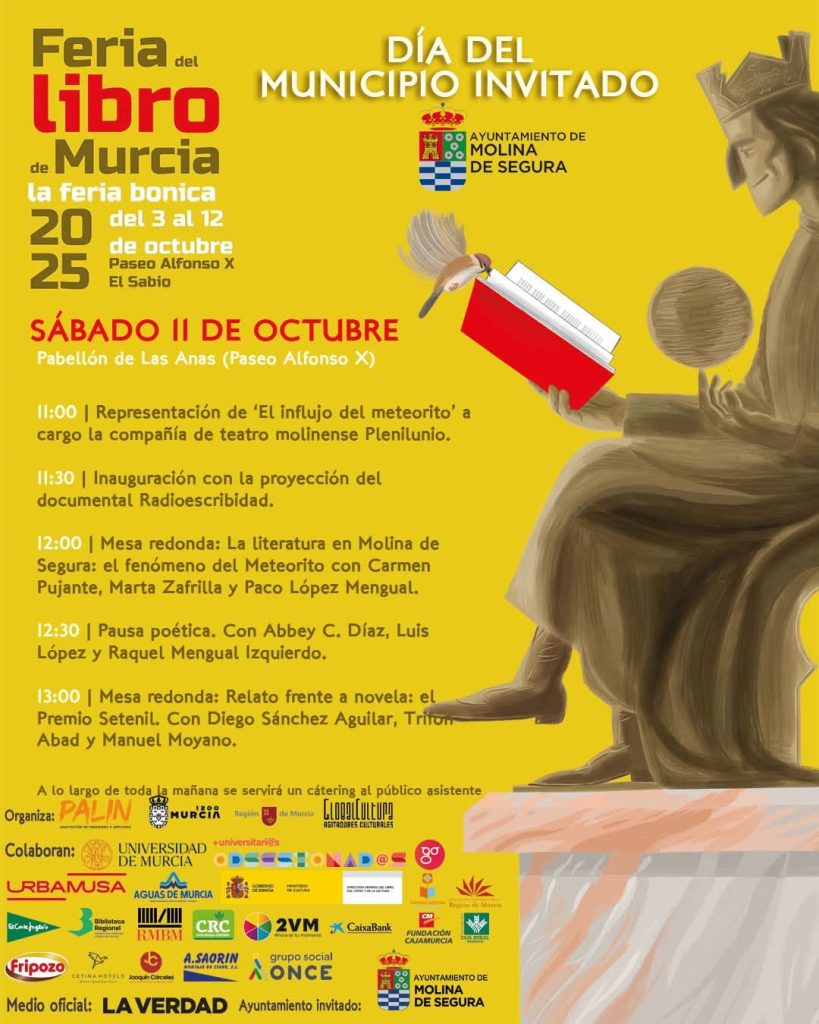 Feria del Libro de Murcia Municipio invitado, Molina de Segura Día 11 CARTEL ACTIVIDADES